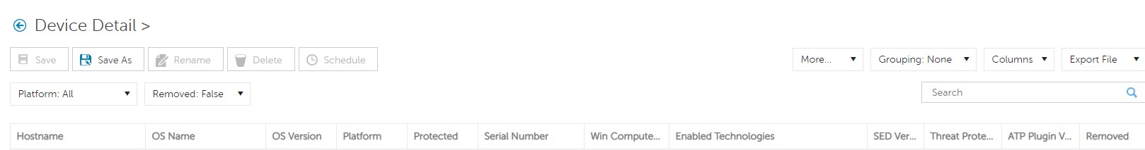 rediger standardrapportindstillingerne
