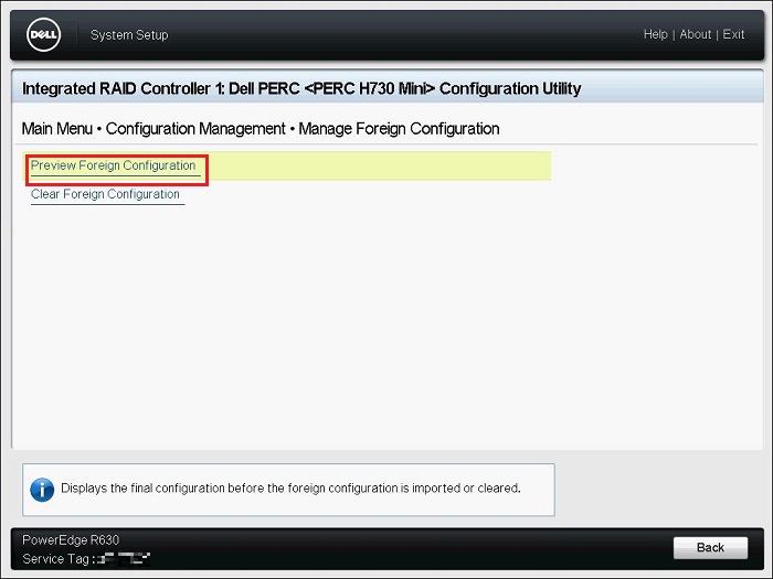 Preview Foreign Configuration