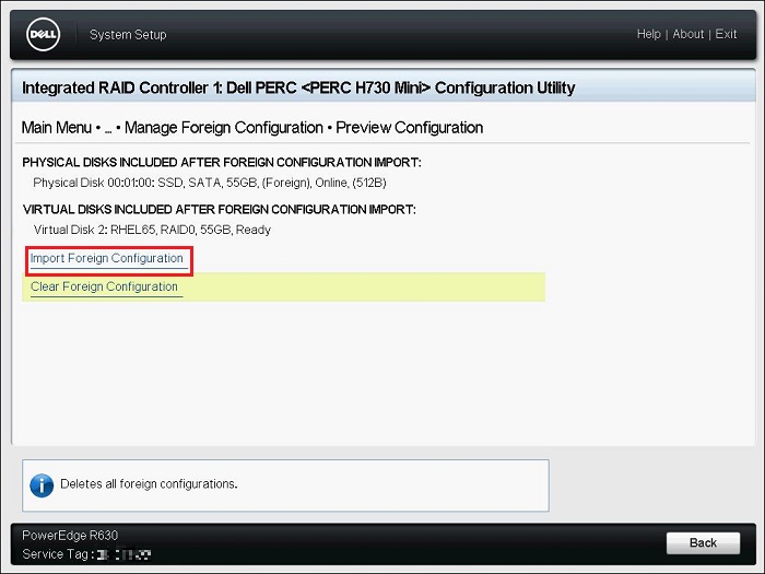 Manage Foreign Configuration