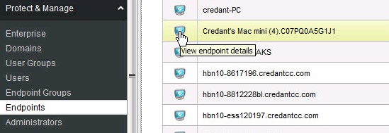 Click Remove Endpoint