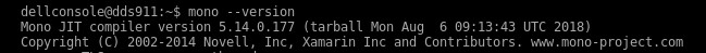 Type mono --version