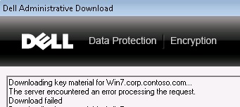 Ошибка Dell Encryption