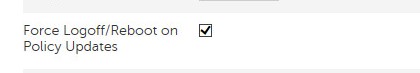 Erzwungene/r Abmeldung/Neustart bei Policy-Aktualisierungen