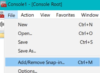 Add/Remove Snap-in