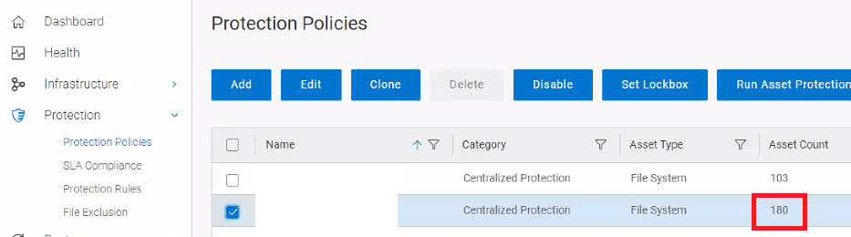 Removed assets remains on the policy