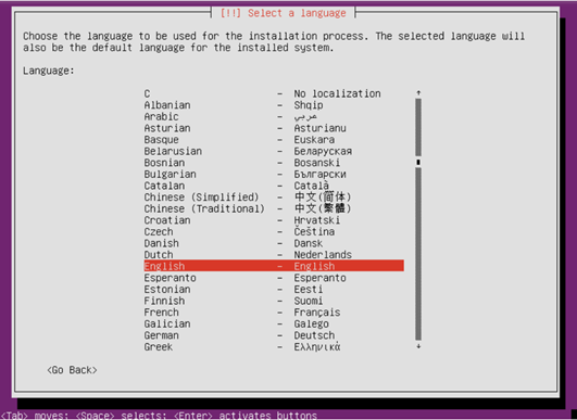 Ubuntu Installation - Language