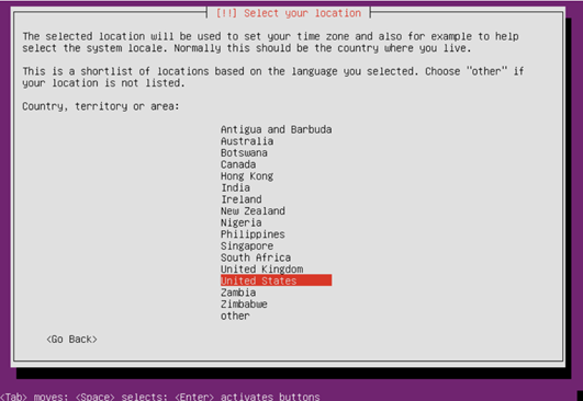 Ubuntu Installation - Region