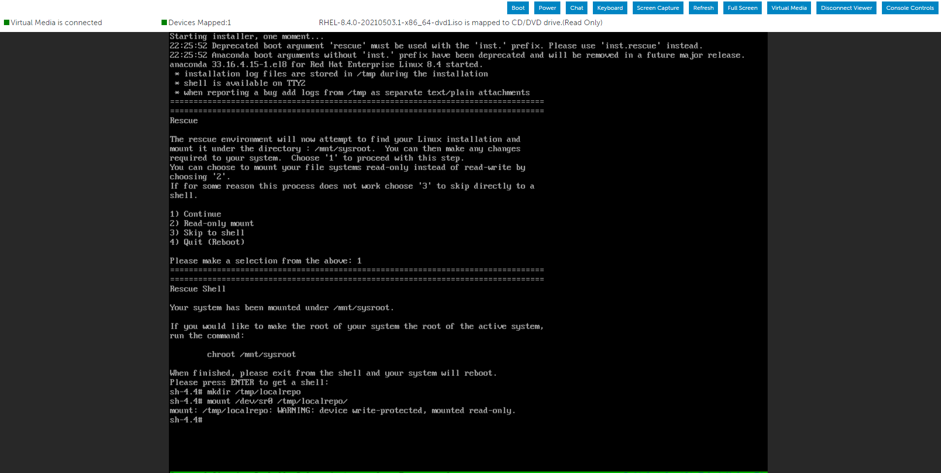 vytvořte adresář a připojte do něj obraz ISO