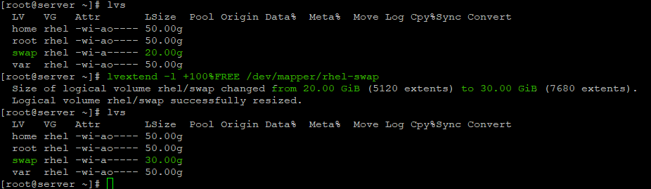 Étendre le volume logique