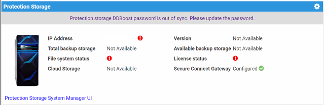 DDBoostUser UI 在 ACM 控制面板中显示 DDBoost 用户密码不同步。&nbsp;