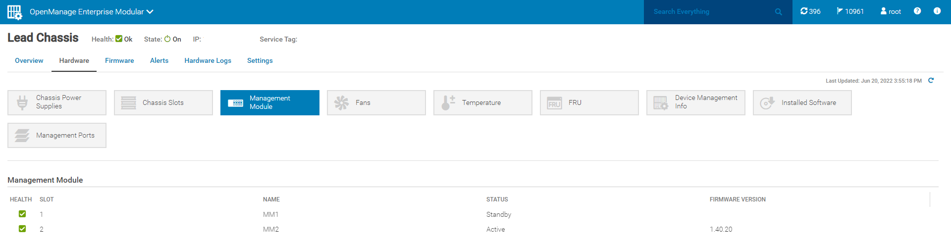managment Module menu