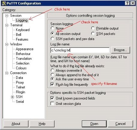 SLN316532_en_US__2CMC Дамп PuTTY, конфигурация 1