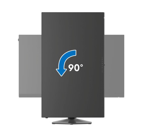 Alienware AW2724HF Monitor_Rotate反時計回り