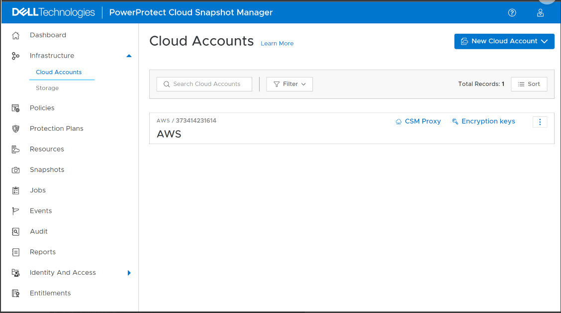 How to migrate to a new aws trusted account in powerprotect cloud