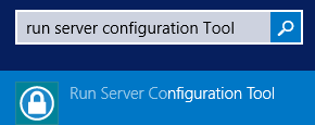 Esecuzione del Server Configuration Tool