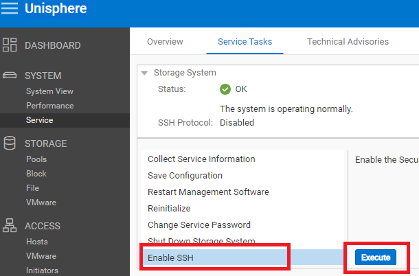 Unity'de SSH'yi etkinleştirme