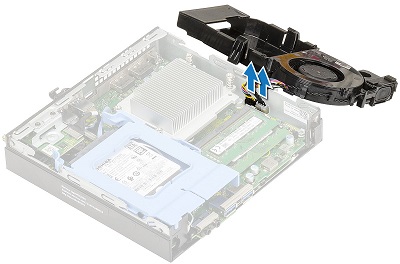 Від'єднання кабелю вентилятора від материнської плати