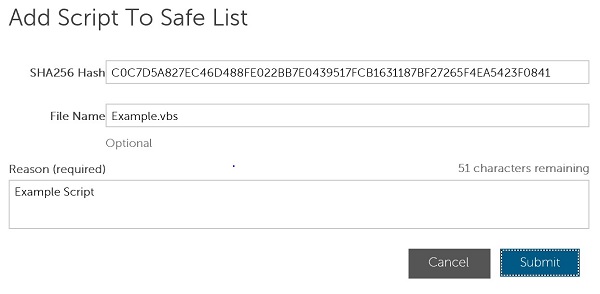 Add Script to Safe List