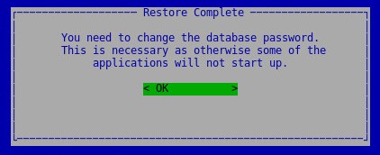 Restore complete