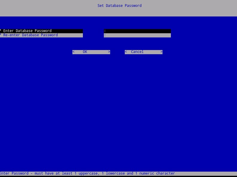 Establecer contraseña de la base de datos