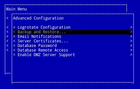 Backup e restauração