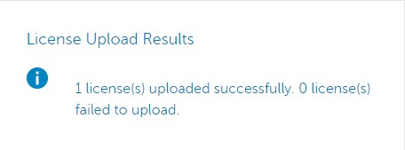License upload results