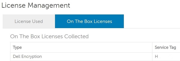 On the box licenses