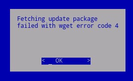 WGET error example