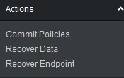 Image depicts the Commit Policies menu option.