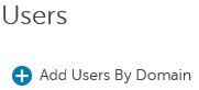 Add Users by Domain button.