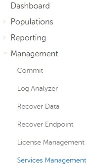 Management (Yönetim) ve Services Management (Servis Yönetimi)