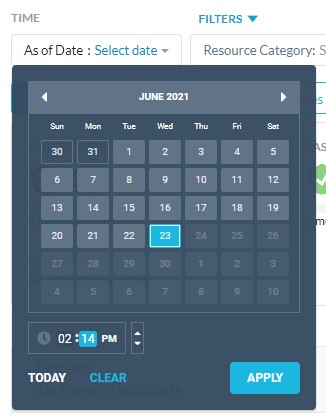 Sélection de la date et de l'heure