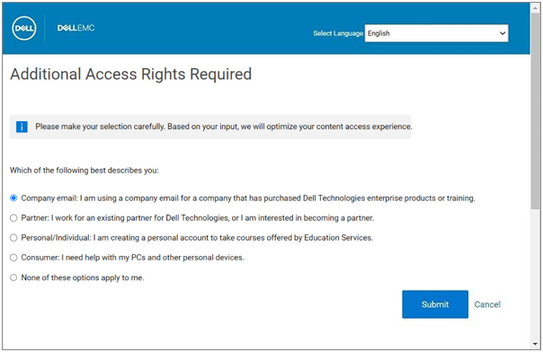 Derechos de acceso adicionales necesarios