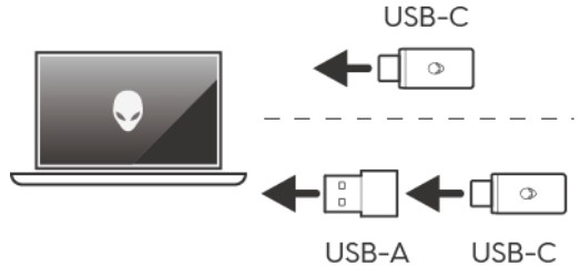USB Type-C keyboard dongle connection