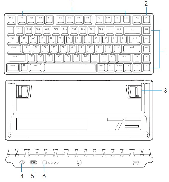 ALIENWARE PRO ワイヤレスゲーミングキーボード Alienware Proワイヤレス ゲーミング キーボード | Dell 日本