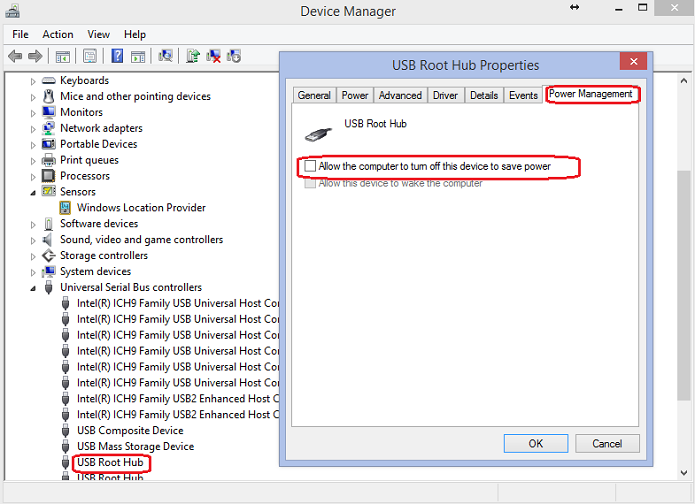 USB Root Hub Properties