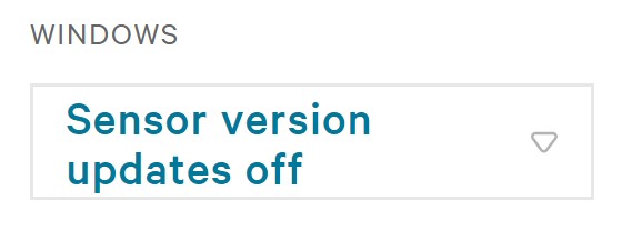 Sensor version updates off