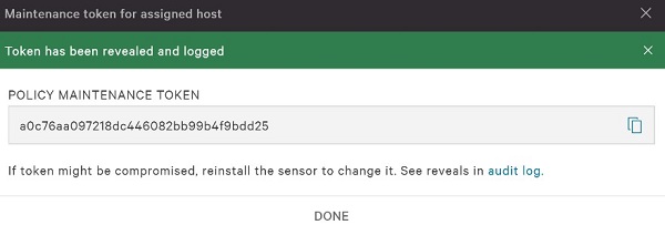 Registrering av token for policyvedlikehold