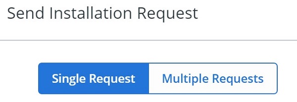 Možnost Single Request nebo Multiple Requests