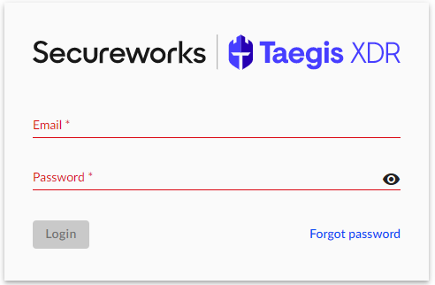 Inicio de sesión de Secureworks Taegis XDR