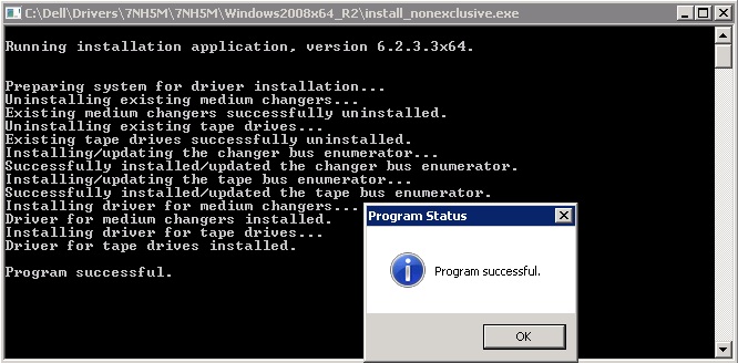 Figure 7 W2K8 Device Driver Install Success