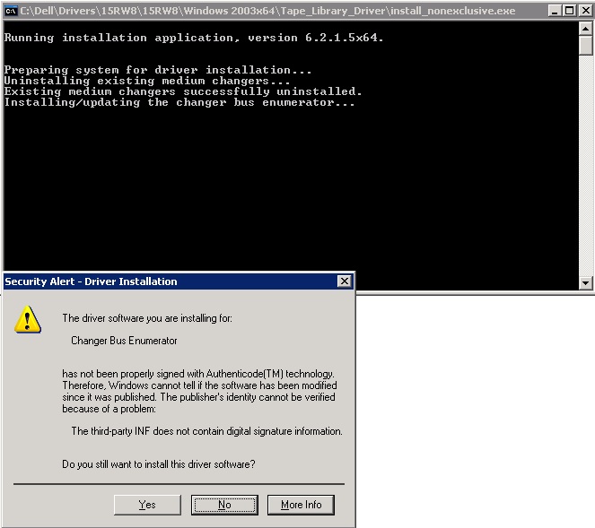 Figure 6 W2K3 Install Security Alert