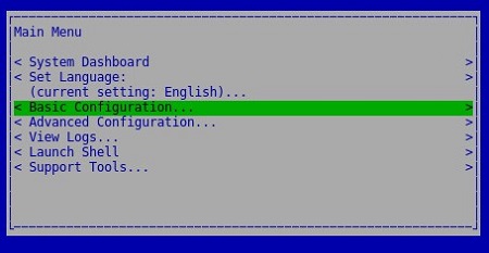 Opción de configuración básica