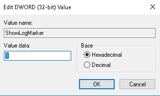 Données de valeur renseignées avec 1 en hexadécimal