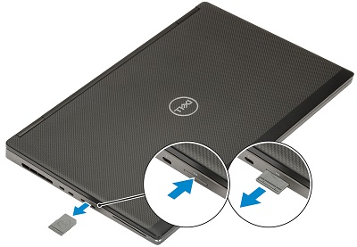 Retrait de la carte micro SD