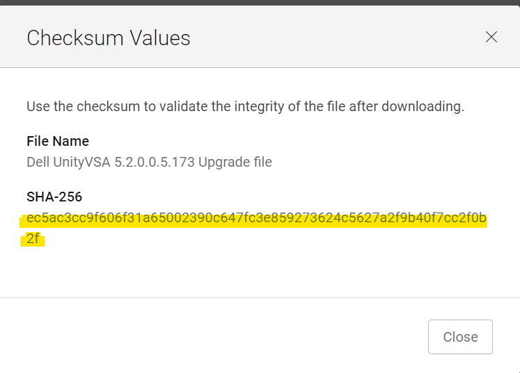 CheckSum Values