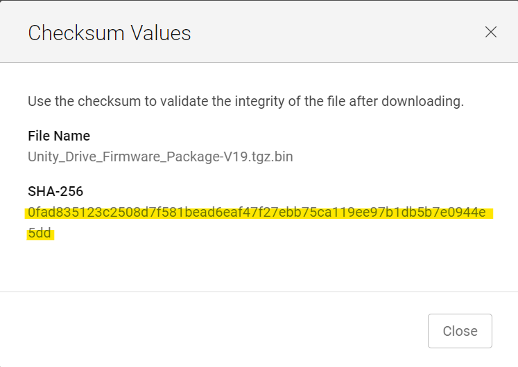 Checksum Values