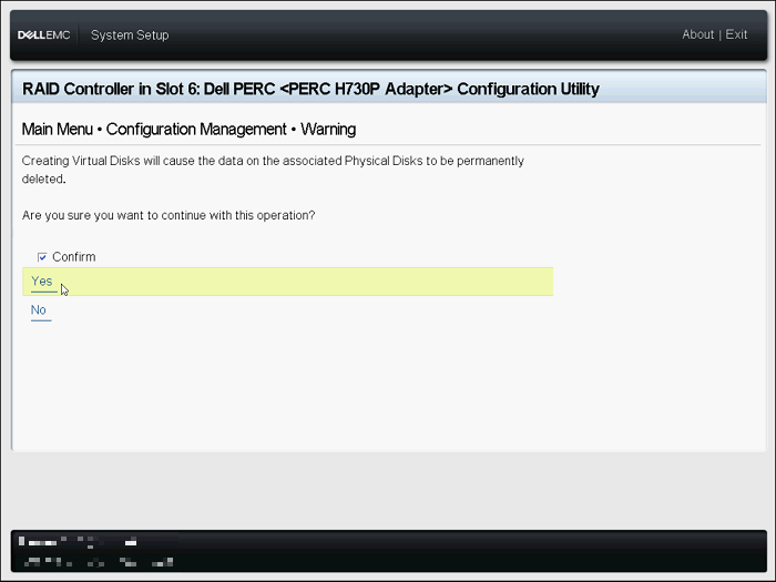 How to Create a Virtual Disk on a Dell RAID Controller through System