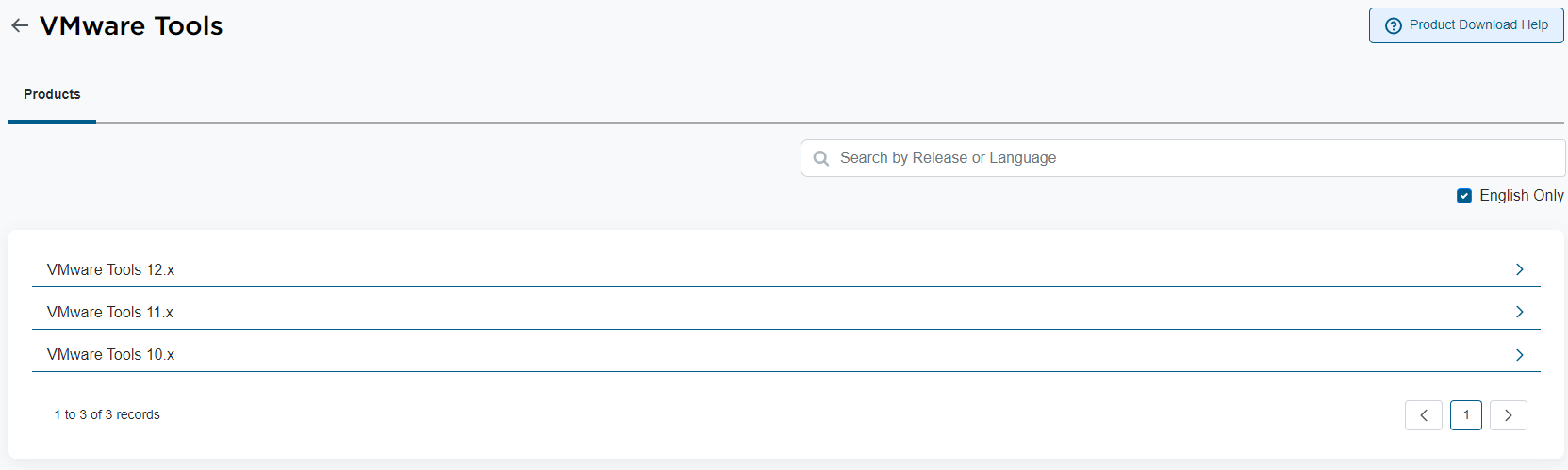 Meus downloads no VMware Tools