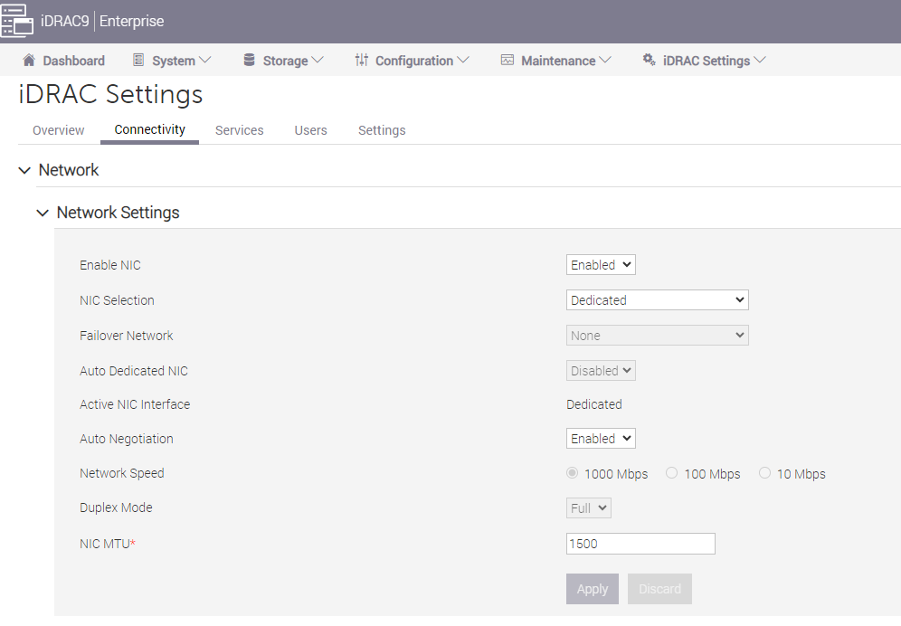 Check iDRAC settings after the change